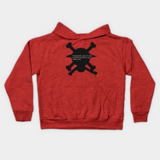 Anime Quote Series (Luffy) Kids Hoodie